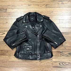 7 For All Mankind Leather Jacket Brand New with Tags XS
